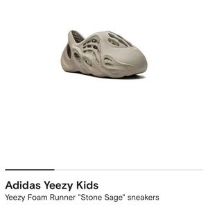 Adidas Yeezy Foam Runner Infant 3k, Stone Sage